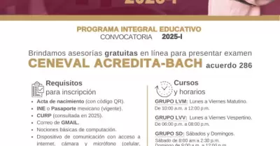 Inscripciones para asesor�as gratuitas del examen Acredita-Bach