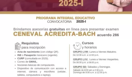 Inscripciones para asesor�as gratuitas del examen Acredita-Bach