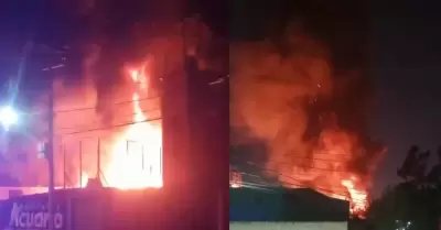 Incendio consume ferreter�a en la colonia Altiplano durante madrugada
