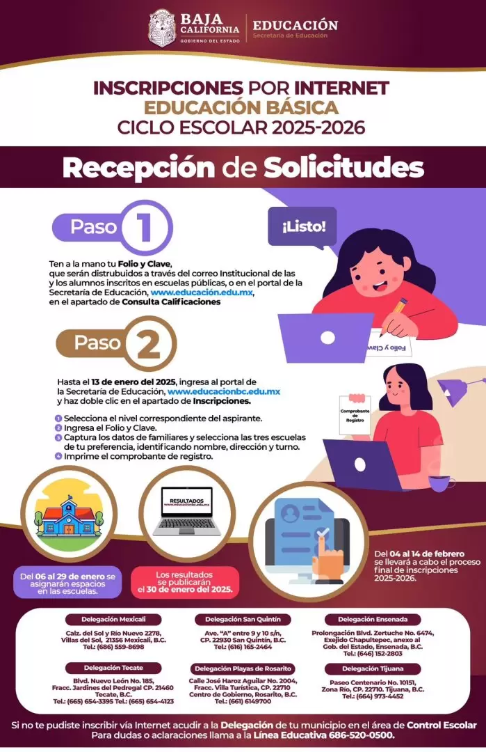 Pr�rroga para solicitud de inscripciones ciclo escolar 2025-2026