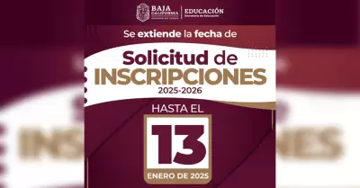 Pr�rroga para solicitud de inscripciones ciclo escolar 2025-2026