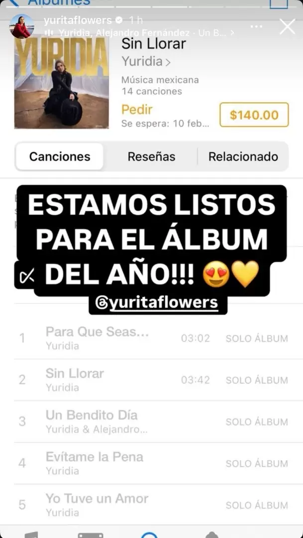 Nuevo �lbum "Sin llorar"