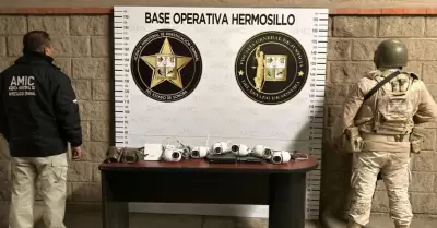 C�maras de videovigilancia aseguradas en Hermosillo