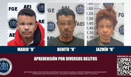 3 �rdenes de aprehensi�n