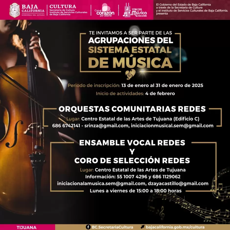 Inscripciones para talleres de iniciaci�n musical a poblaci�n infantil y juvenil en movilidad