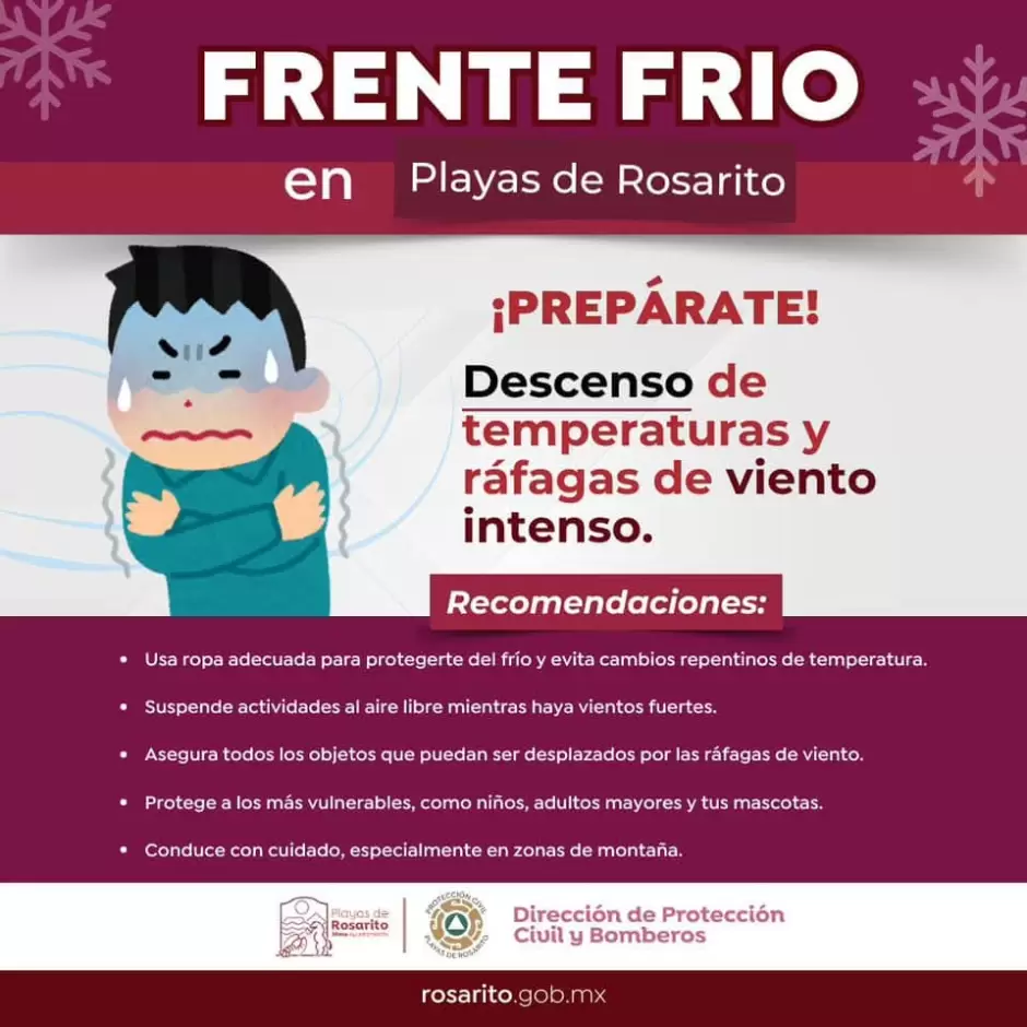 Alcaldesa Roc�o Adame exhorta a tomar precauciones ante vientos de Santa Ana y bajas temperaturas