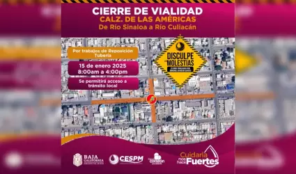 Cierre de vialidad en Calzada de las Am�ricas