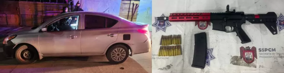 Caen dos sujetos armados y con veh�culo robado
