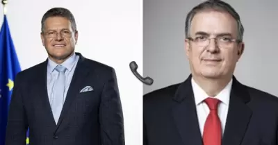 Maro&scaron; &Scaron;efčovič y Marcelo Ebrard