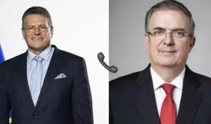 Maro&scaron; &Scaron;efčovič y Marcelo Ebrard