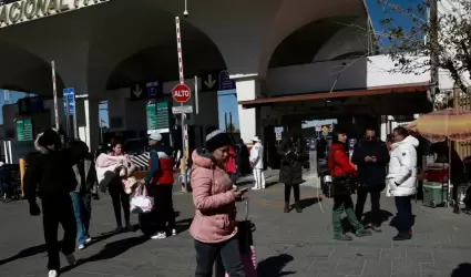 En el puente paso del norte en el centro de Ciudad Ju�rez, Chihuahua, cancelan c