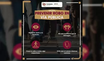 Recomendaciones para prevenir robos en la v�a p�blica