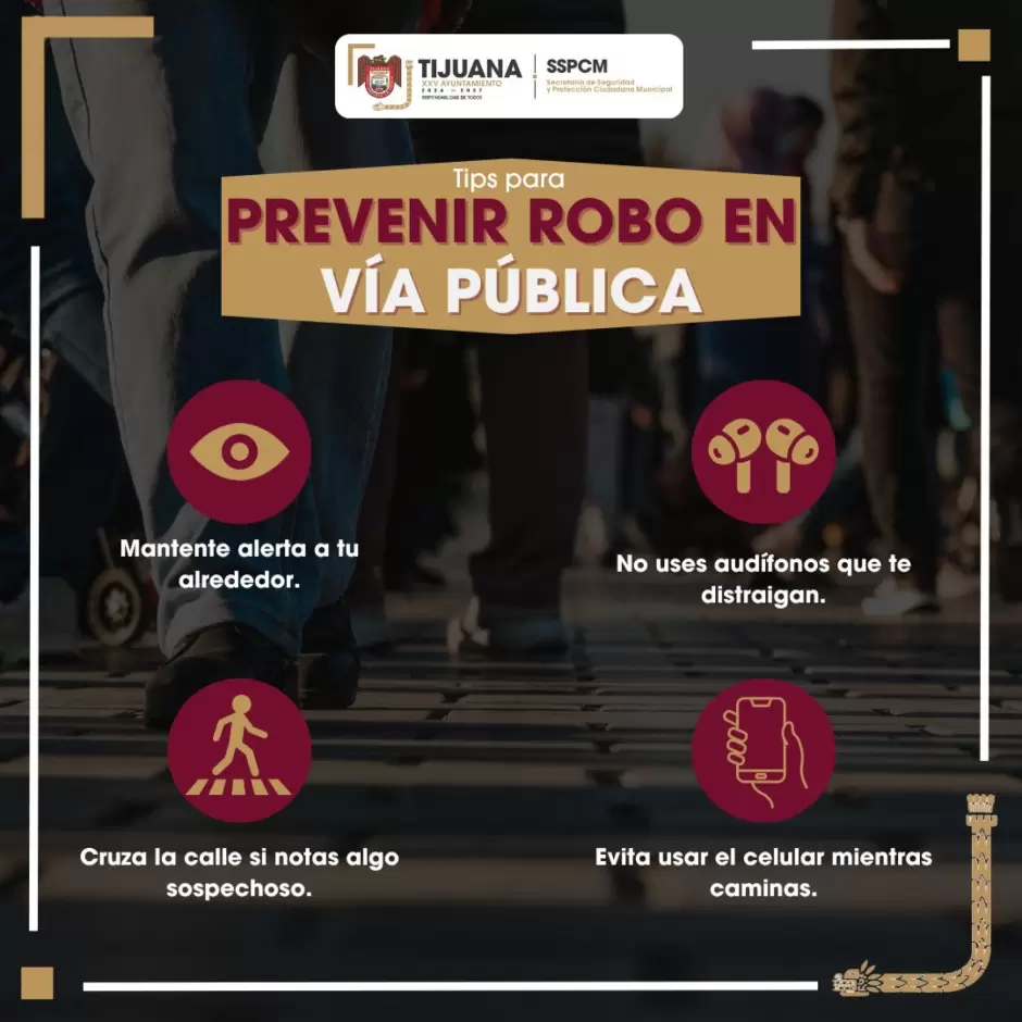 Recomendaciones para prevenir robos en la v�a p�blica