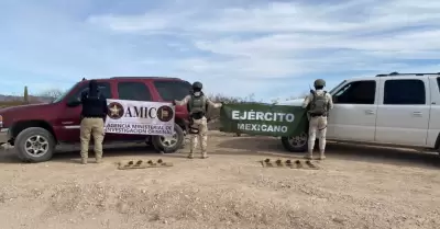 Aseguran veh�culos y municiones en Sonoyta