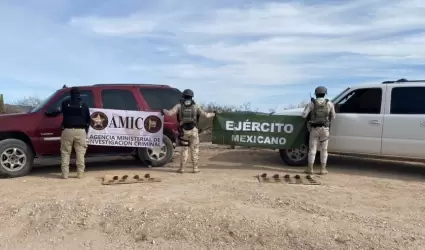 Aseguran veh�culos y municiones en Sonoyta