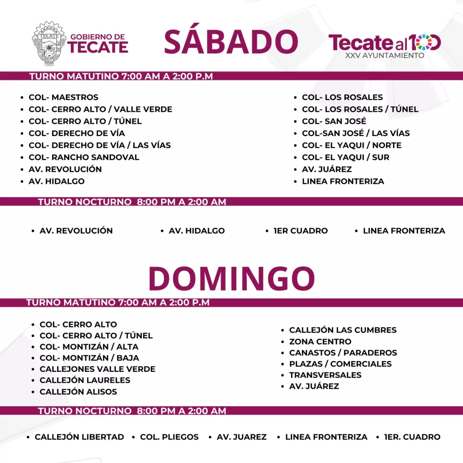 Anuncia Gobierno de Tecate rutas fijas de recolecci�n de residuos