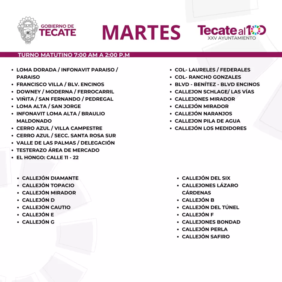 Anuncia Gobierno de Tecate rutas fijas de recolecci�n de residuos