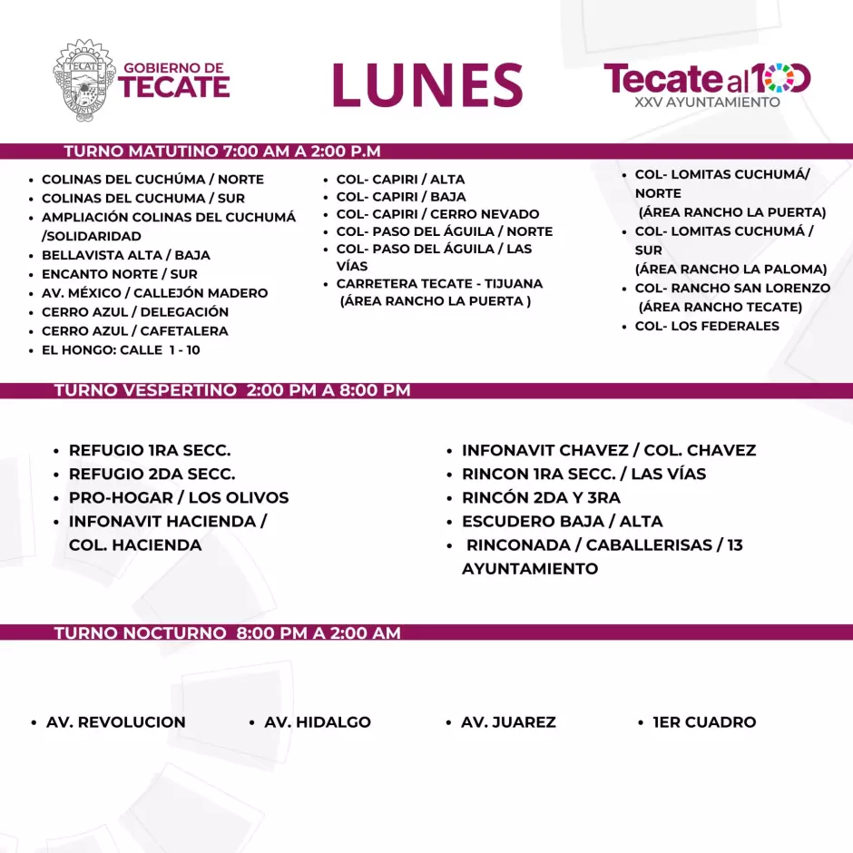 Anuncia Gobierno de Tecate rutas fijas de recolecci�n de residuos