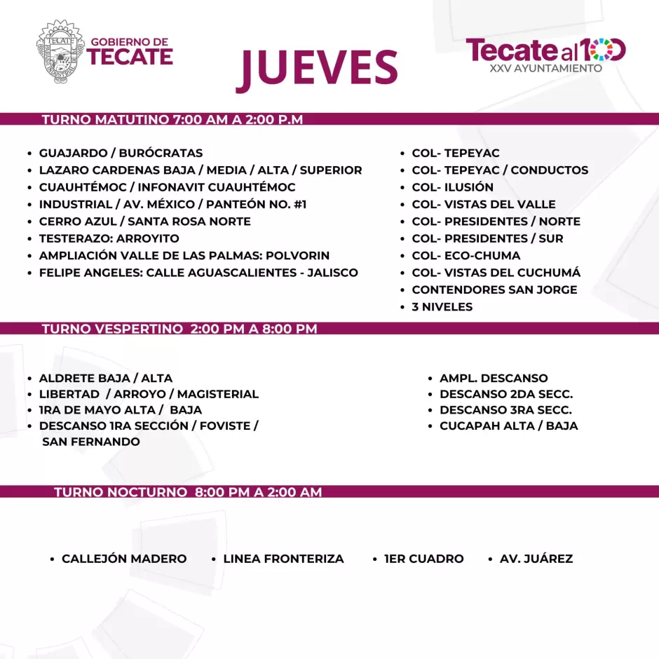 Anuncia Gobierno de Tecate rutas fijas de recolecci�n de residuos