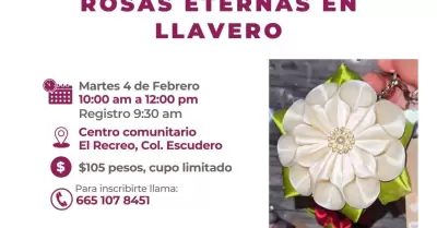 Taller de Rosas Eternas en Llavero