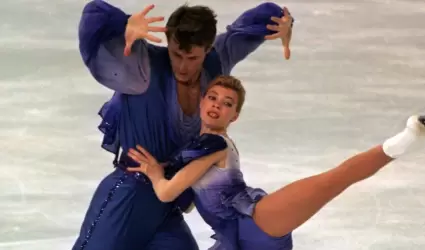 Los campeones mundiales de patinaje art�stico de 1994, Evgenia Shishkova y Vadim