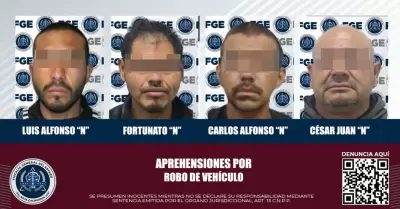 �rdenes de aprehensi�n por robo de veh�culo
