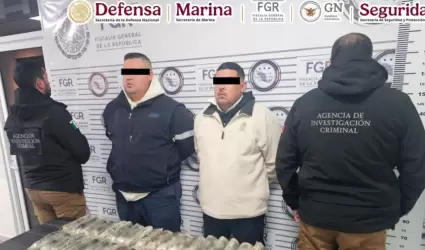 Detienen en Sonora a dos hombres que transportaban fentanilo y hero�na