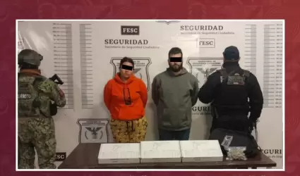 Aseguran armas y detienen a dos personas