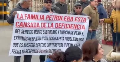 Trabajadores jubilados de Pemex Rosarito exigen servicios m�dicos