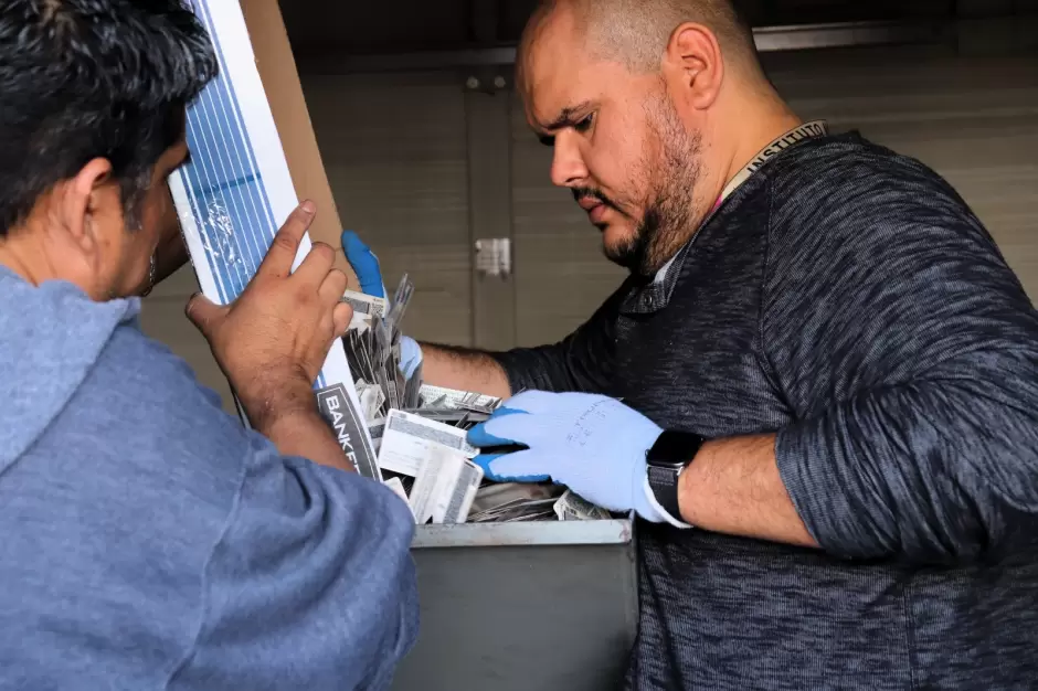 Destrucci�n de 77,875 credenciales para votar