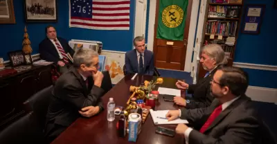 Gobernador Newsom se re�ne con el presidente Trump y miembros del Congreso