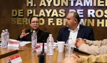 Encabeza presidenta Roc�o Adame mesa de seguridad regional en Playas de Rosarito