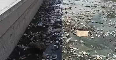 A pesar de avisos de lluvia, ciudadan�a persiste en tirar basura que tapa canale