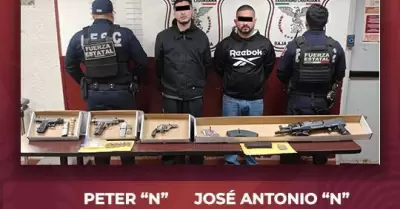 Tras denuncia an�nima, detienen a dos presuntos delincuentes