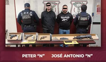 Tras denuncia an�nima, detienen a dos presuntos delincuentes