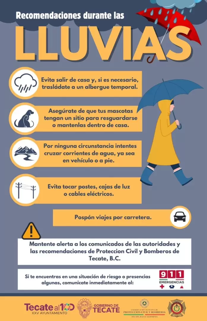 Suspensi�n de clases en Tecate debido a condiciones clim�ticas adversas