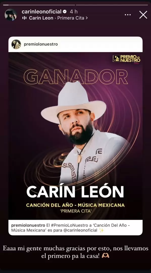 Car�n Le�n celebra Premio Lo Nuestro