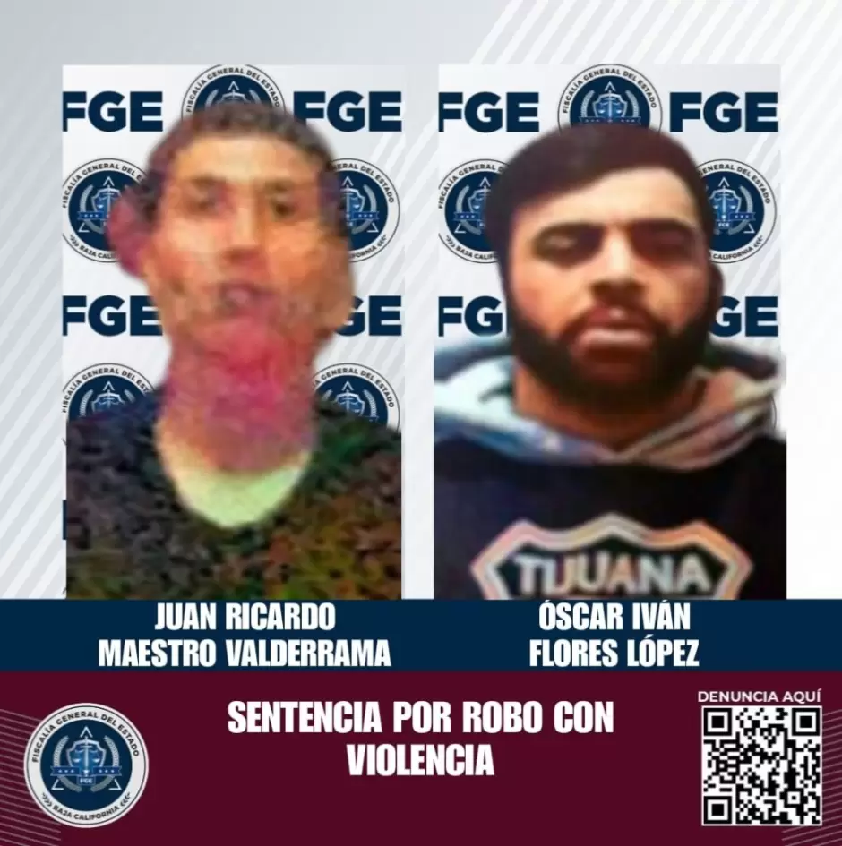 Sentenciados a m�s de 3 a�os en prisi�n por robo con violencia