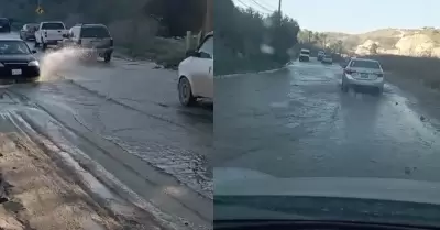Fuga de agua en el Ca��n del S�inz gener� corriente de gran intensidad