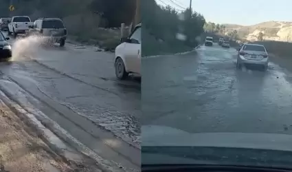 Fuga de agua en el Ca��n del S�inz gener� corriente de gran intensidad