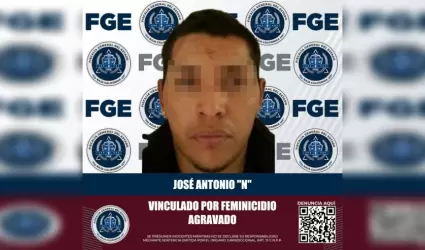 Hombre por el delito de feminicidio agravado