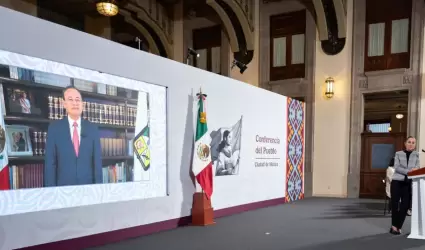 Enlace del gobernador Alfonso Durazo con la presidenta Claudia Sheinbaum Pardo