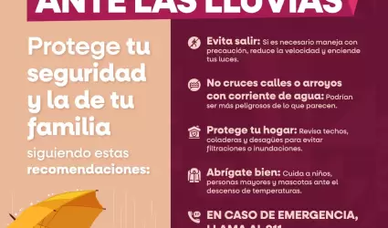 Informa Protecci�n Baja California sobre lluvias y descenso de temperatura