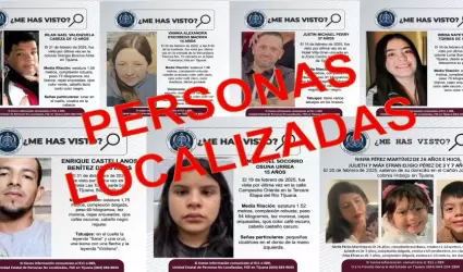 Localiza a nueve personas reportadas