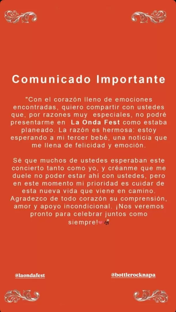 Comunicado Yuridia