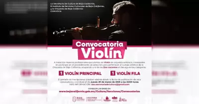 Convoca OBC a m�sicos profesionales ejecutantes de viol�n