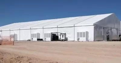 Centro de detenci�n de migrantes en Donna, Texas