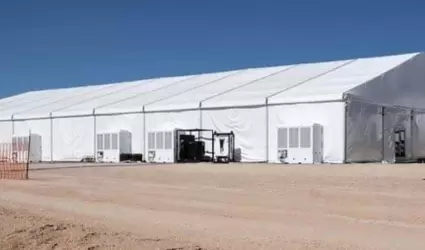 Centro de detenci�n de migrantes en Donna, Texas