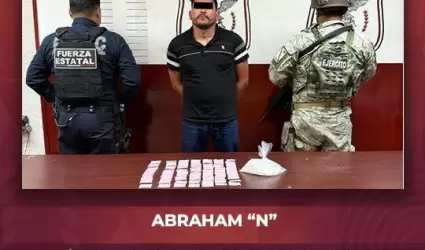 Detienen a hombre en posesi�n de drogas