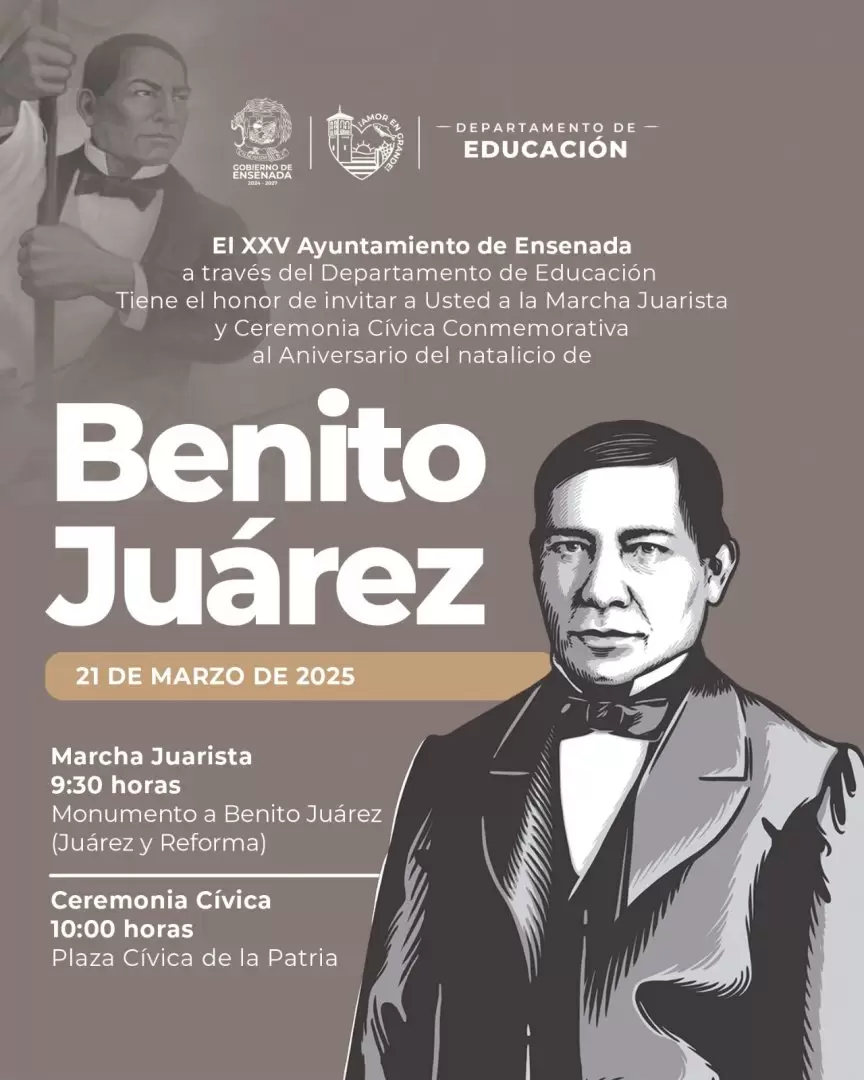 Conmemorativas al natalicio de Benito Ju�rez